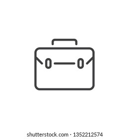 Business bag, case line icon. linear style sign for mobile concept and web design. Briefcase outline vector icon. Suitcase symbol, logo illustration. Pixel perfect vector graphics
