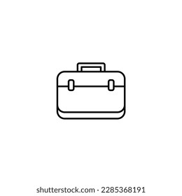 Business bag, case line icon. linear style sign for mobile concept and web design. Briefcase outline vector icon. Suitcase symbol, logo illustration. Pixel perfect vector graphics
