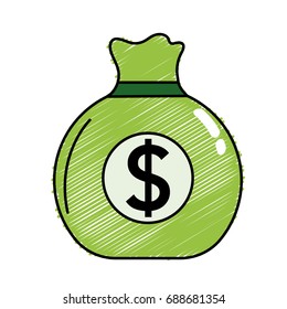 business bag with cash money inside