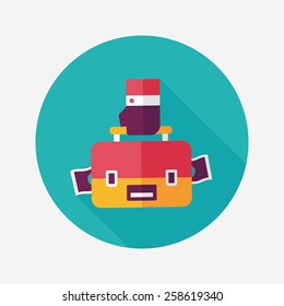 business bag flat icon with long shadow,eps10