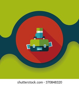 business bag flat icon with long shadow,eps10