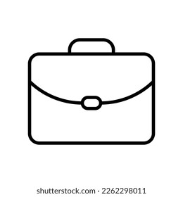 Icono de bolsa de negocios, icono del vector de maletín. Maleta, símbolo de portafolio, pictograma de estilo lineal aislado en blanco.