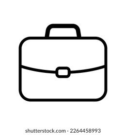 Business bag icon, briefcase vector icon. Suitcase, portfolio symbol, linear style pictogram isolated on white.