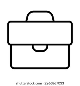 Business bag icon, briefcase vector icon. Suitcase, portfolio symbol, linear style pictogram isolated on white.