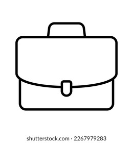 Business bag icon, briefcase vector icon. Suitcase, portfolio symbol, linear style pictogram isolated on white.