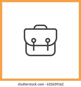 Business bag icon. Briefcase vector