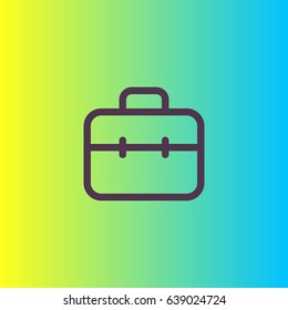 Business bag icon. Briefcase vector