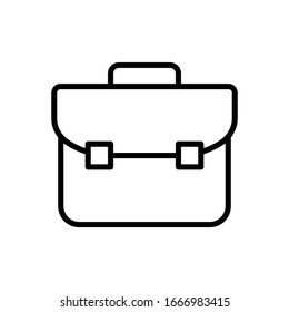 Business Bag Symbol. Flache Vektorillustration auf weißem Hintergrund.