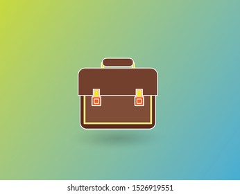 Business bag icon. Business bag vector icon for web design isolated on colorful background