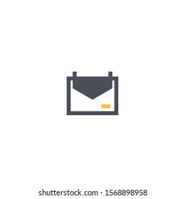 business bag icon for business web presentation or other with hexagonal style 