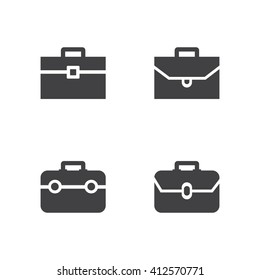 business bag icons set