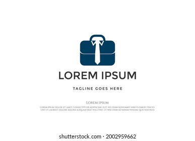 Business Bag with Tie for Fashion Logo Design Vector