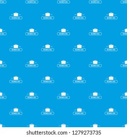 Business bags pattern vector seamless blue repeat for any use