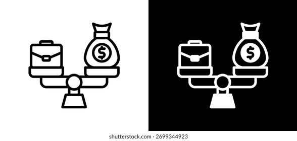 Ilustración vectorial multiestilo Business Balance Icon