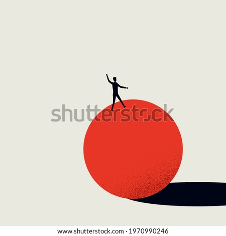 Business balance vector concept. Symbol of progress, stability, harmony and equality. Minimal eps10 art illustration.