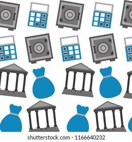 business bank money bag safe box calculator pattern