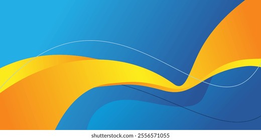 Business banner abstract wave background