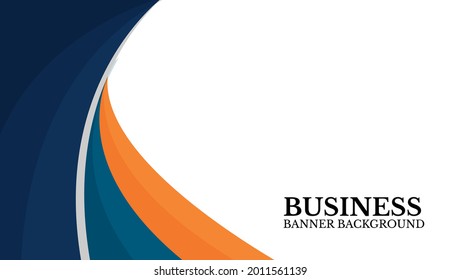 Business banner background with wavy shape. vector design of eps file