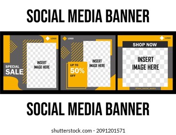 Business banner collection with vector file for your digital marketing banner.