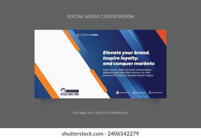 business banner cover social media. abstract background gradient color