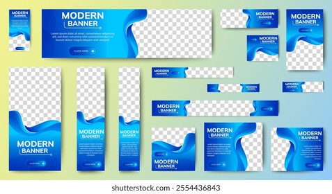 Business banner design template. Online web advertising banner. vector	