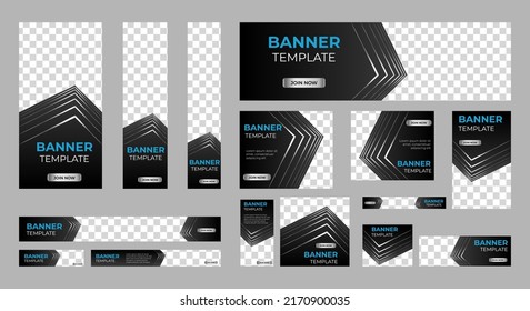 Business banner design web template Set, Horizontal header web banner. Black and silver. cover header background for website design, Social Media Cover ads banner, flyer, invitation card	

