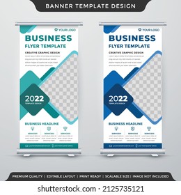 plantilla de diseño editable de banner de negocios con uso de estilo minimalista y moderno para información comercial y de fondo empresarial