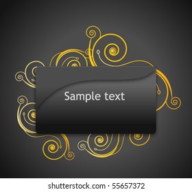Business banner with floral. Vector.