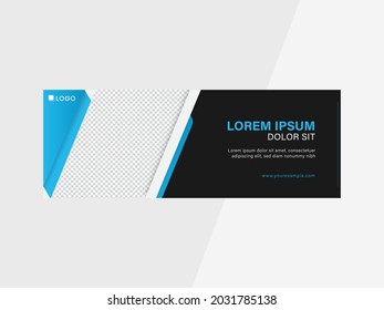 Banner De Negocio O Diseño De Cabecera Con Un Espacio Dado Para El Texto O La Imagen.