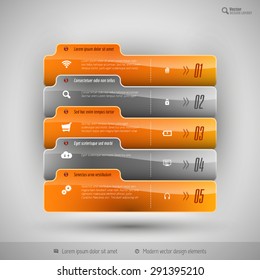 Business banner for infographic, web design, apps. Vector design elements.