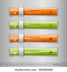 Business banner for infographic, web design, apps. Vector design elements.