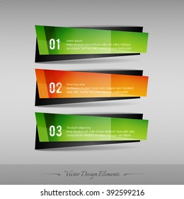 Business banner for infographic, web design, apps. Vector design elements. Full color stickers.