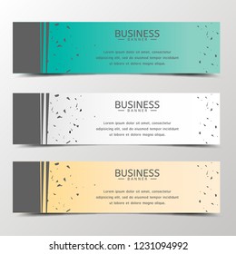 Business banner landscape abstract vector background. Dynamic shapes composition. Eps10 vector.