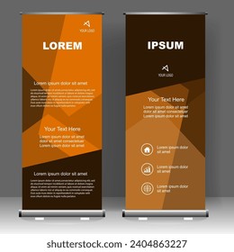 Business banner Roll Up modern template design, for brochure, business, flyer, infographics. modern x-banner and flag-banner advertising. vector illustration