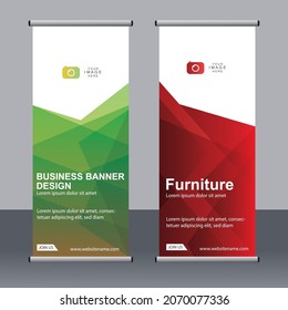 Business banner roll up set standee banner template Modern banner.