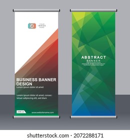 Business banner roll up set standee banner template Modern banner.