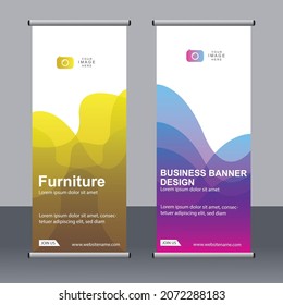 Business banner roll up set standee banner template Modern banner.