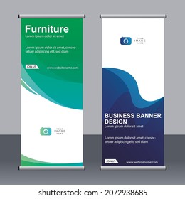 Business banner roll up set standee banner template Modern banner.