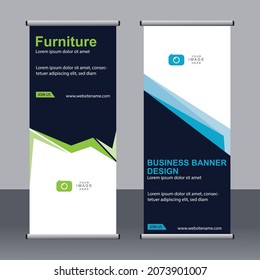 Business banner roll up set standee banner template Modern banner.