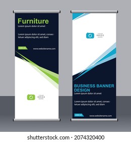 Business banner roll up set standee banner template Modern banner.
