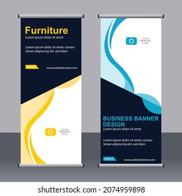Business banner roll up set standee banner template Modern banner.