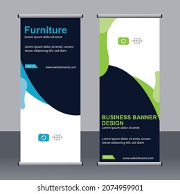 Business banner roll up set standee banner template Modern banner.