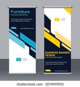 Business banner roll up set standee banner template Modern banner.