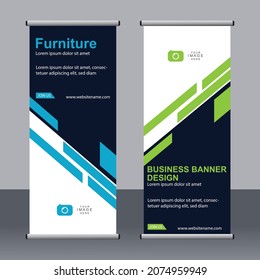 Business banner roll up set standee banner template Modern banner.