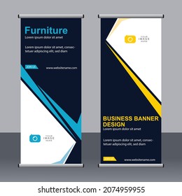 Business banner roll up set standee banner template Modern banner.