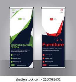 Business banner roll up set standee banner template Modern banner.