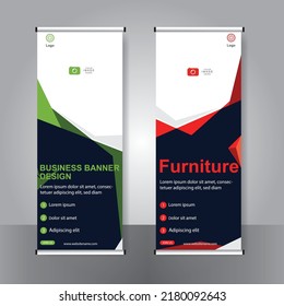 Business banner roll up set standee banner template Modern banner.