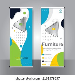 Business banner roll up set standee banner template Modern banner.