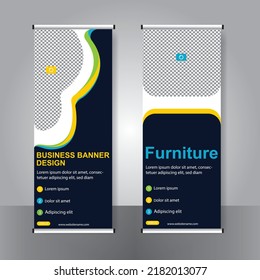 Business banner roll up set standee banner template Modern banner.
