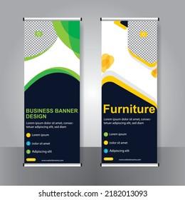 Business banner roll up set standee banner template Modern banner.